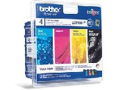 BROTHER LC-1100 ink cartridge black and tri-colour high capacity Bk: 19ml Cl: 16ml Bk: 900 Cl: 750 pages 4-pack blister