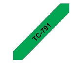 BROTHER P-Touch TC-791 black on green 9mm